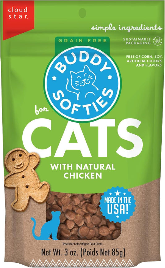 Grain Free Cat Treats, Soft & Chewy, No Added Gluten, Wheat, Corn or Soy